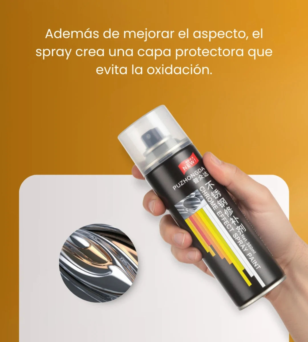 Spray de Acabado Cromado antióxido🏁🌟