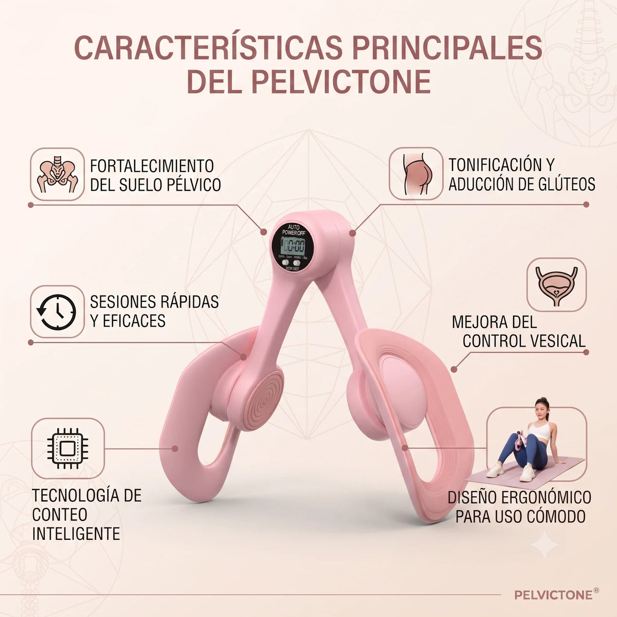 PELVICTONE®️ | Ejercita y Fortalece tu suelo Pélvico y Piernas