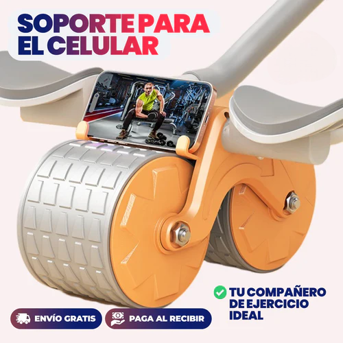 Rueda abdominal de rebote asistido automática