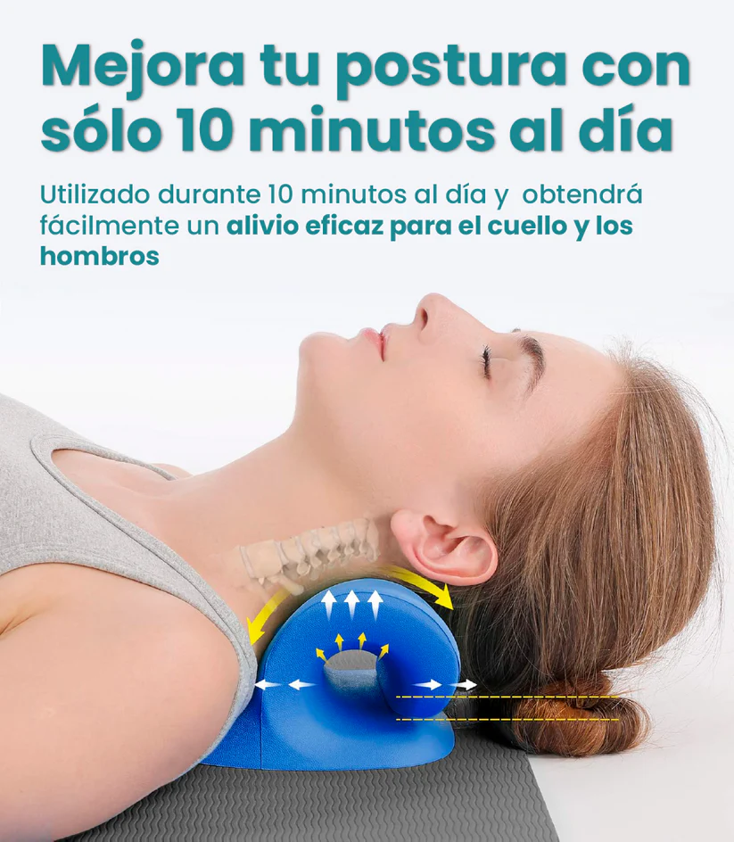 Almohada Tracción cervical®  Alivio de la columna y cervical desde casa