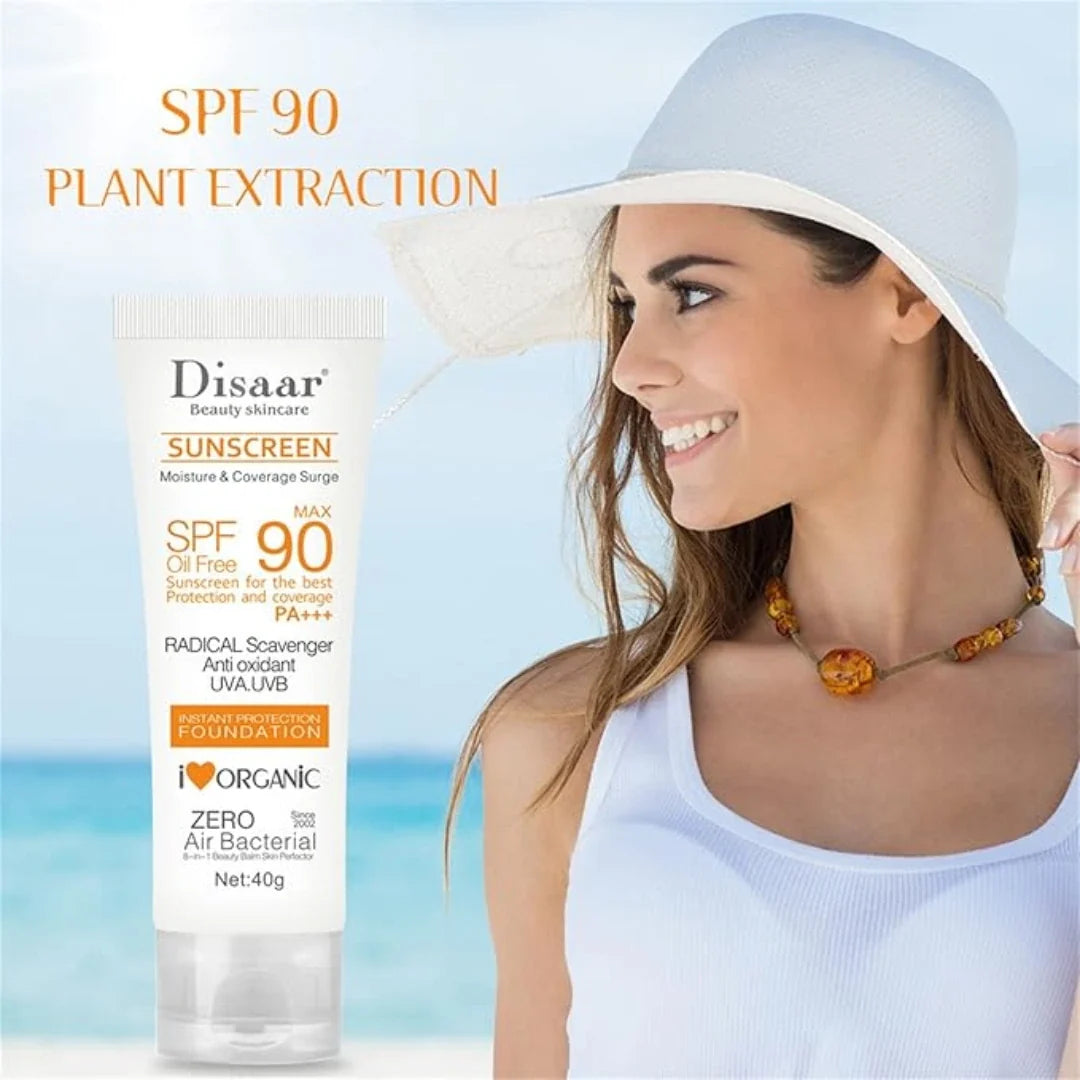 Crema de protección solar SPF90+ para el cuidado de la piel❤️