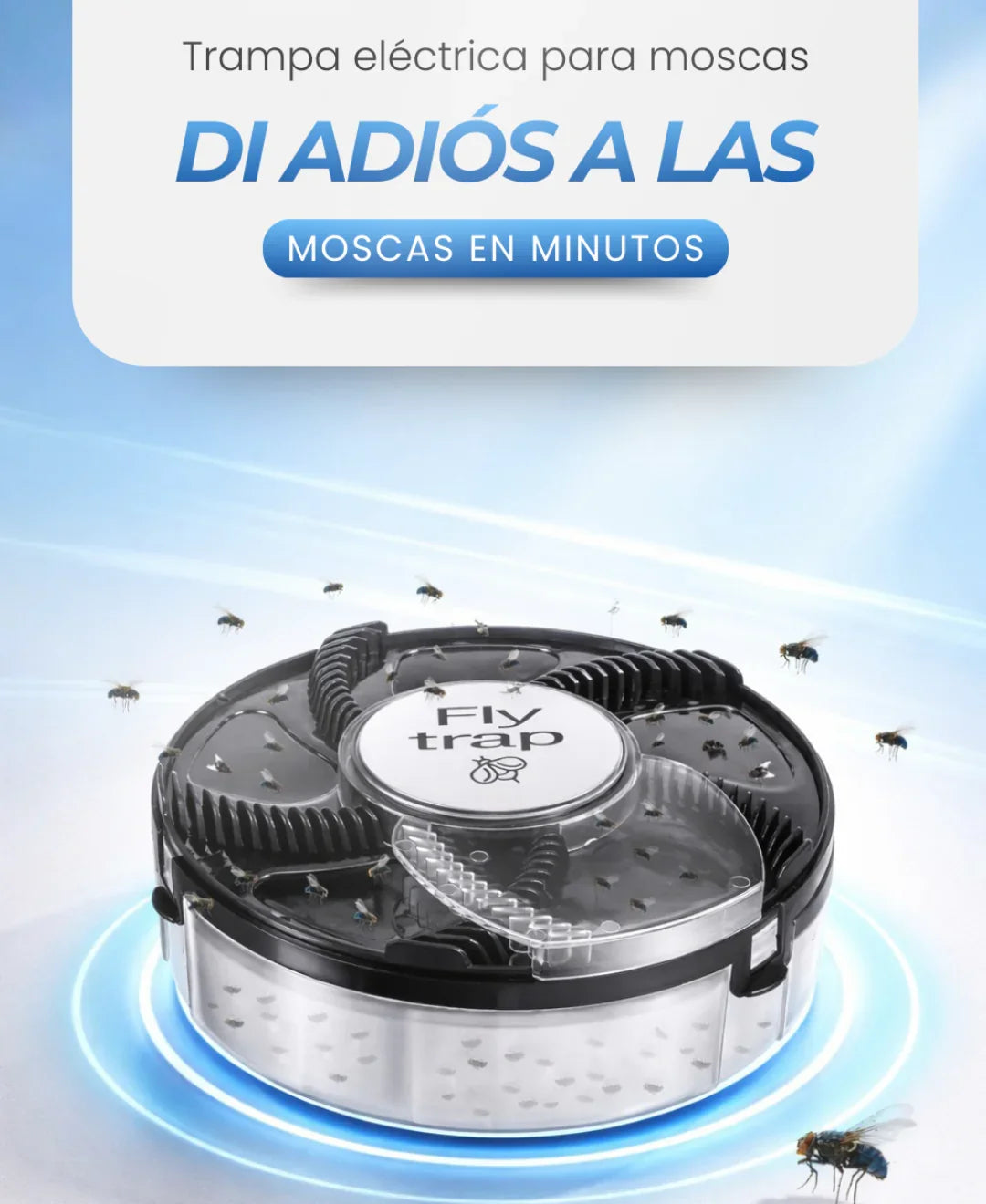 Trampa Eléctrica para Moscas e insectos Recargable🪰❌