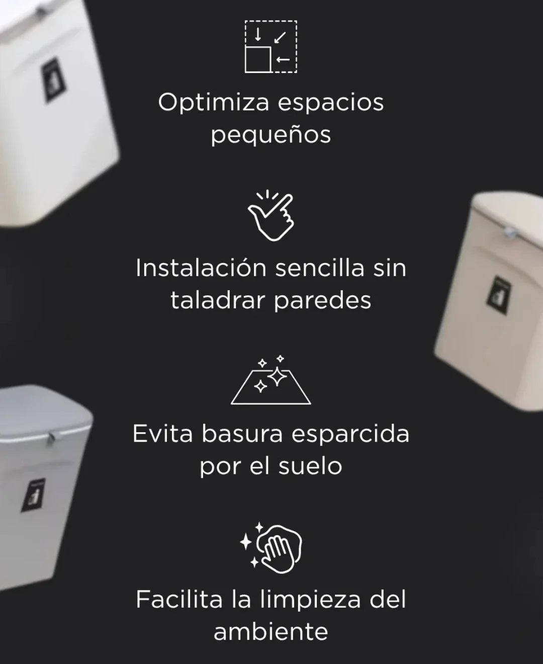 🗑️ ¡Di Adiós al Desorden! | Papelera Colgante Grande
