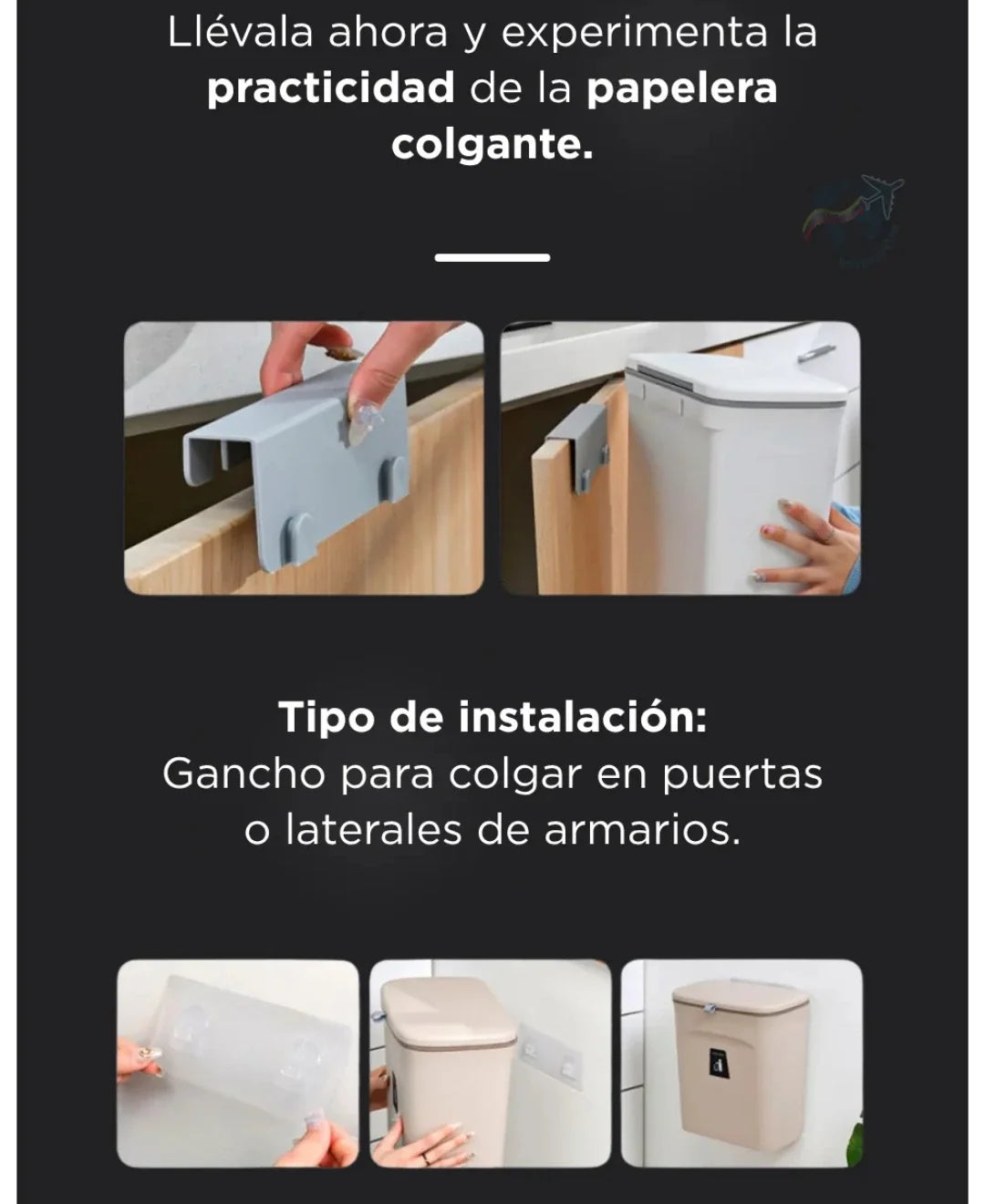 🗑️ ¡Di Adiós al Desorden! | Papelera Colgante Grande