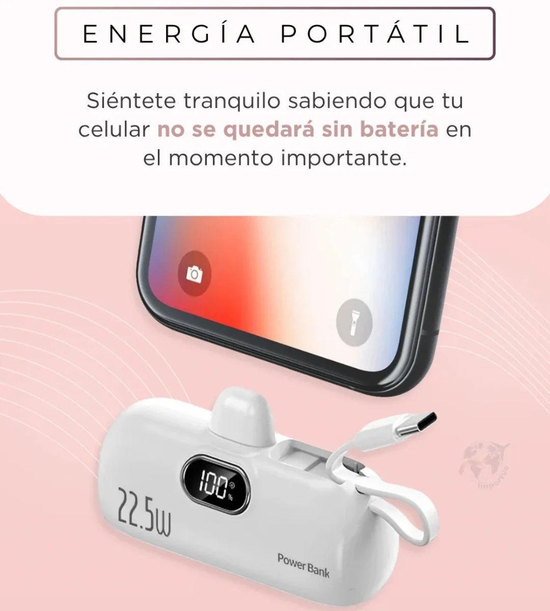 Power bank portátil de llavero 5000mAh🔋⚡Carga Rápida⚡