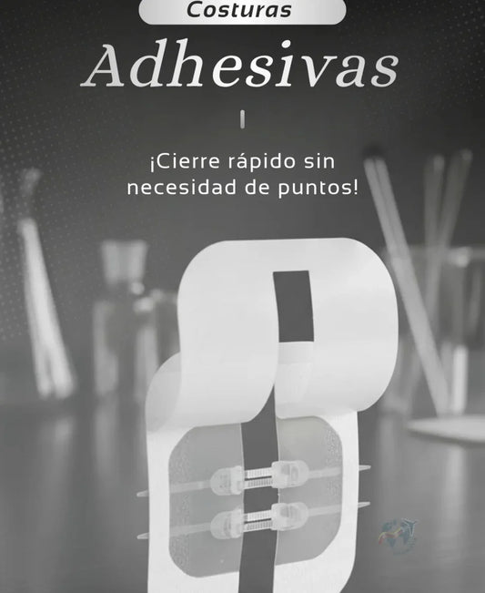 🩹 Kit Cierre Rápido y Seguro: ¡Puntos Adhesivos superficiales!