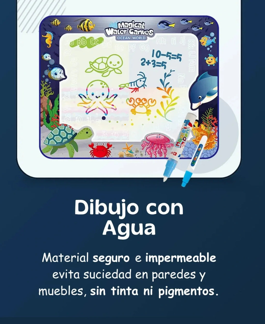 Alfombra mágica de agua para colorear 100cm x 75xm Doodle®︎