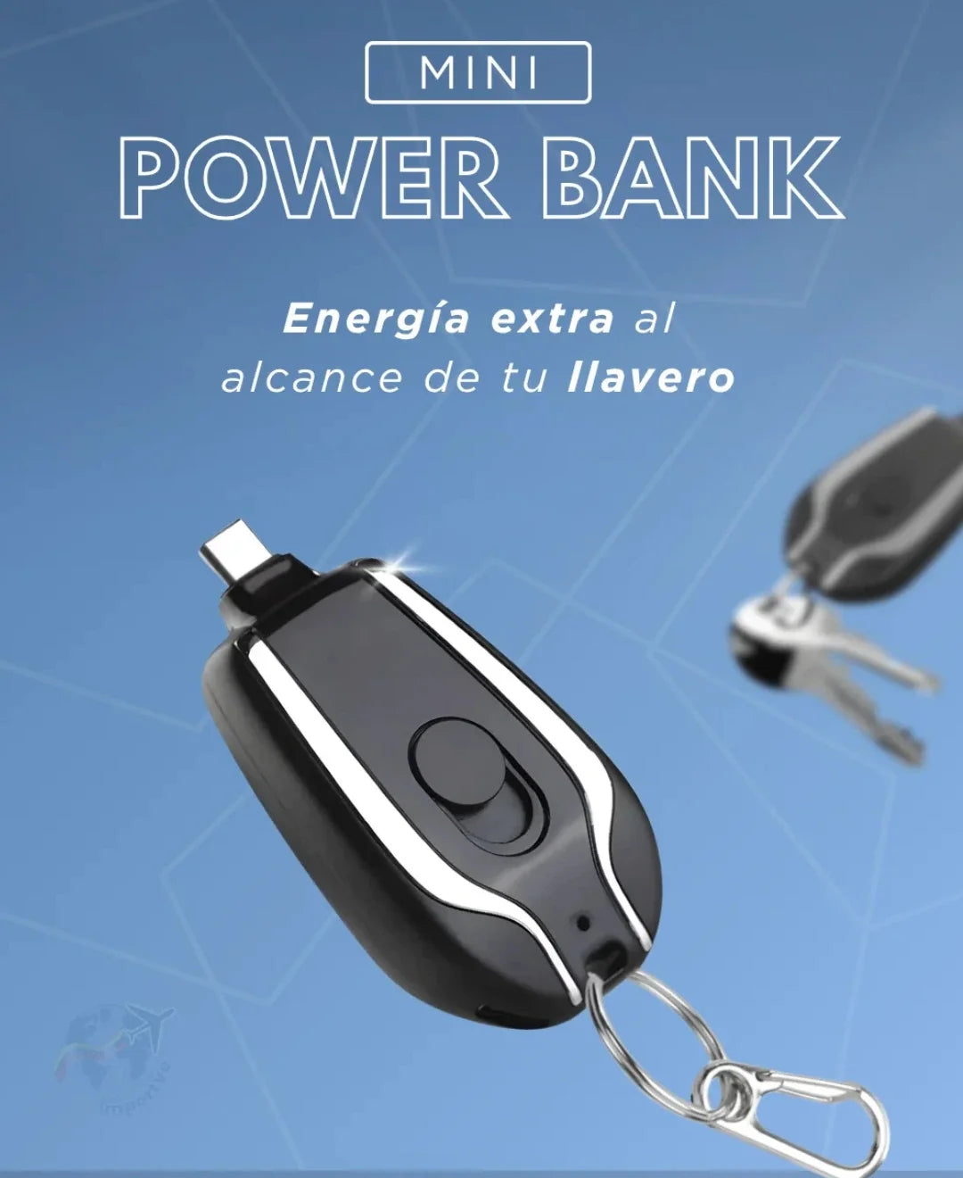 Llavero Power Bank Portátil: Carga Rápida a Tu Alcance (Para Iphone y Android)