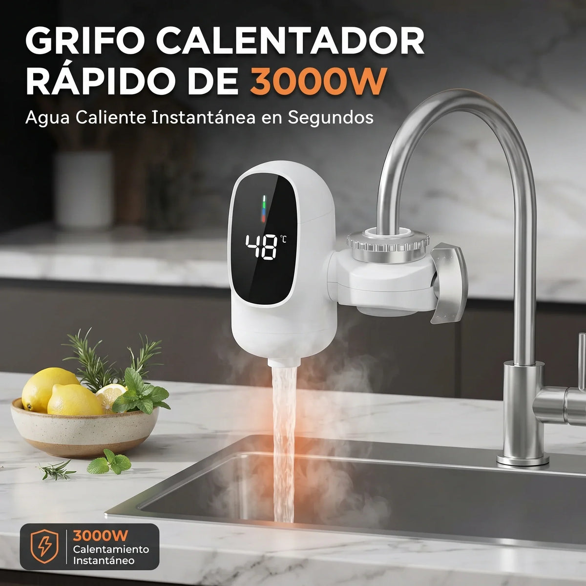 Grifo Calentador de Agua 3000W💧🔥