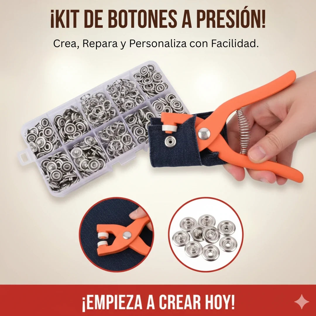 Kit de botones para remaches 50 unidades