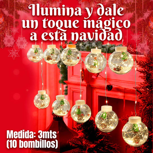Guirnalda navideña 3mt 10 bombillos